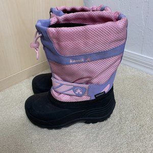 Kamik Kid Insulated Waterproof Winter Boots Pink Size 11
